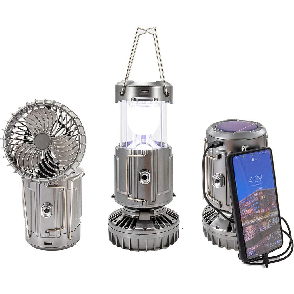 Campinglampen,solarbetriebenen Campinglaterne mit Ventilator,Abenteuern kühl gut beleuchtet mit vielseitigen Laterne mit eingebautem Ventilator