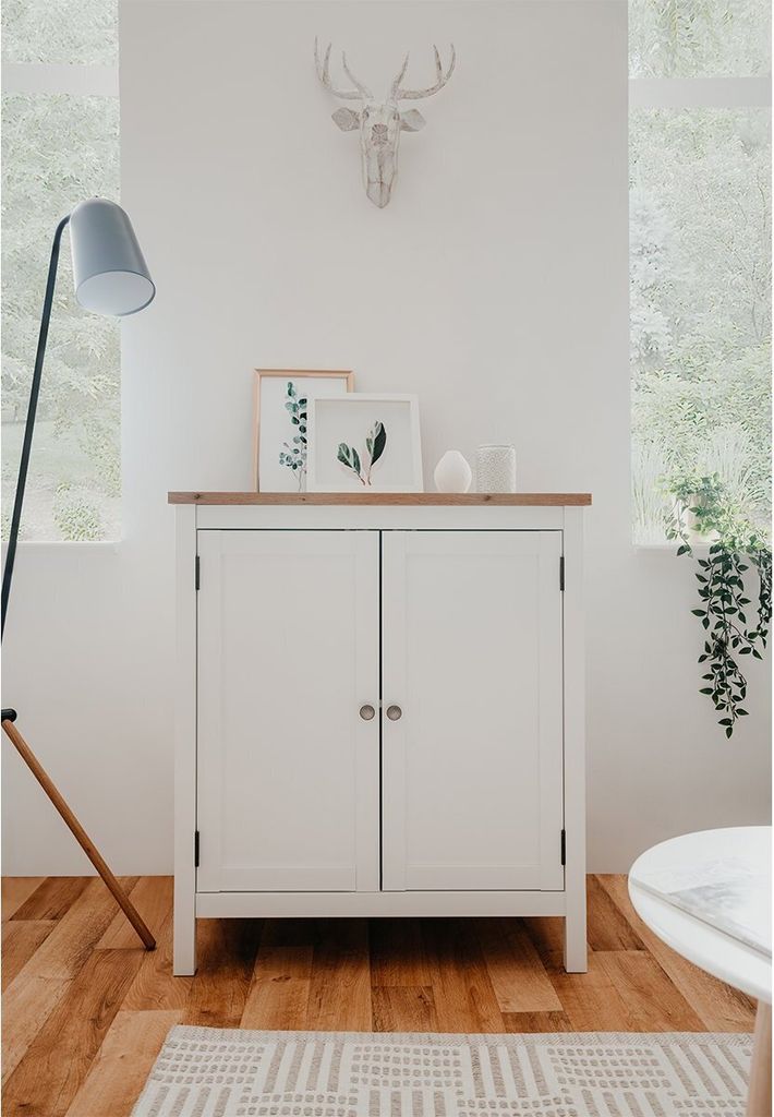 Finori Kommode Bergen 1 Weiß und Handwerkliche Eiche Produktbild 6