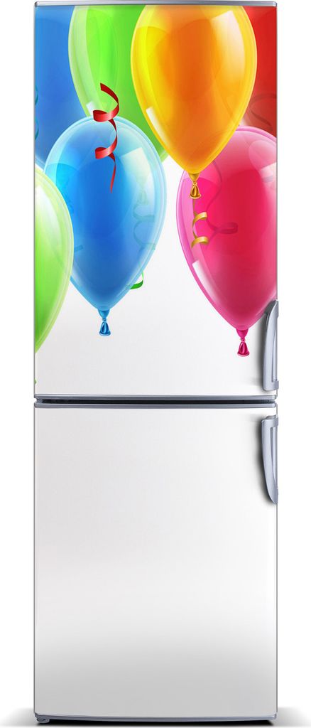 Tulup Kühlschrankdekoration - Magnetmatte - 70 cm x 190 cm - Magnet auf dem Kühlschrank - Bunte Luftballons