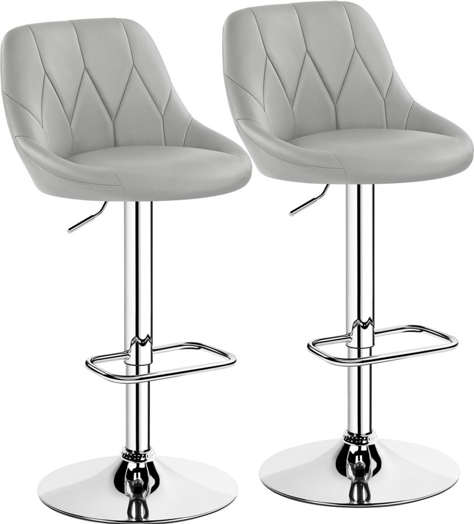 Yaheetech 2er Barhocker-Set Verstellbare Sitzhöhe 61,5 cm - Produktbild 