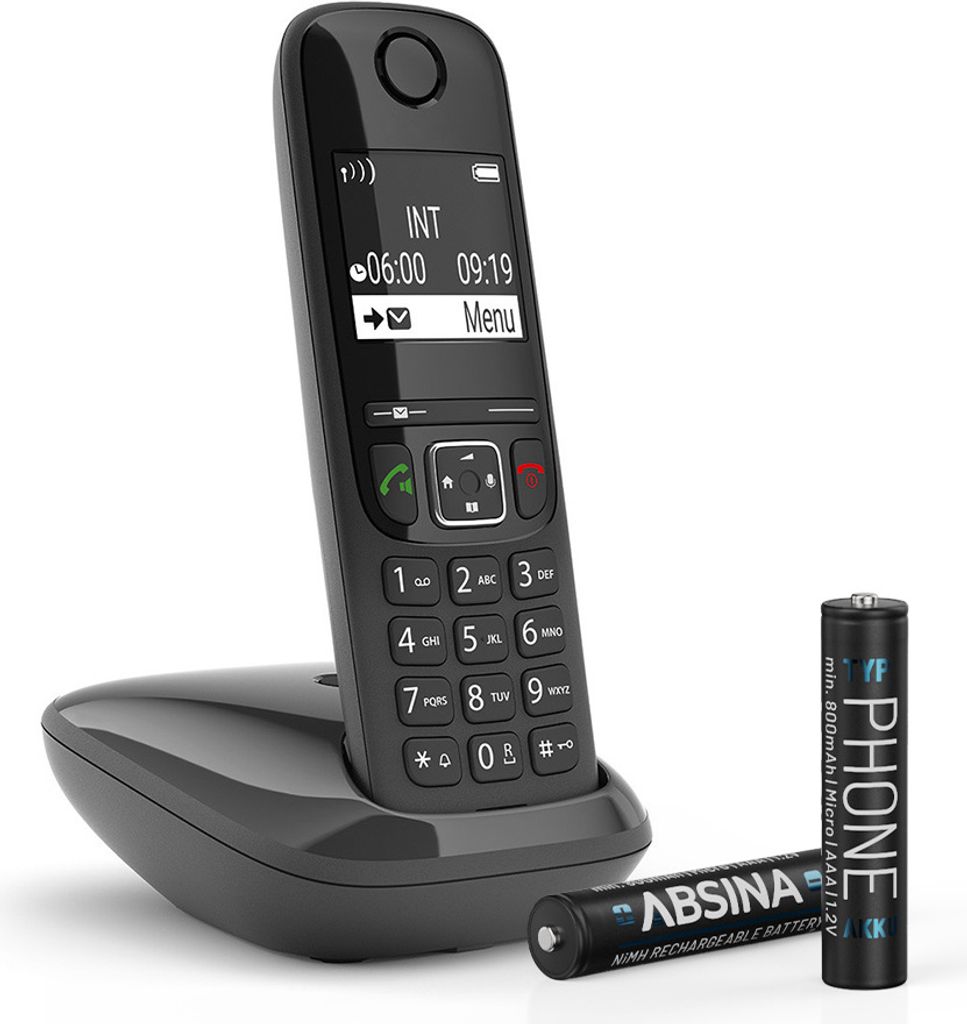 ABSINA 4x Akku AAA für Telefon 800 mAh - NiMH AAA Akkus Produktbild 3