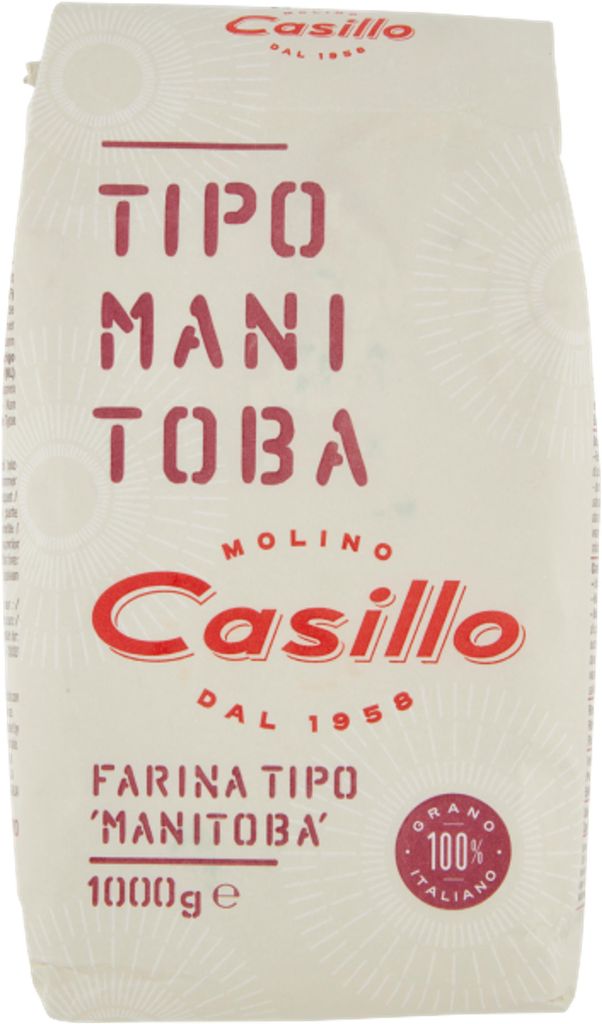 Farine à pizza Manitoba, type 00, 1 kg, marque Casillo Image du produit 