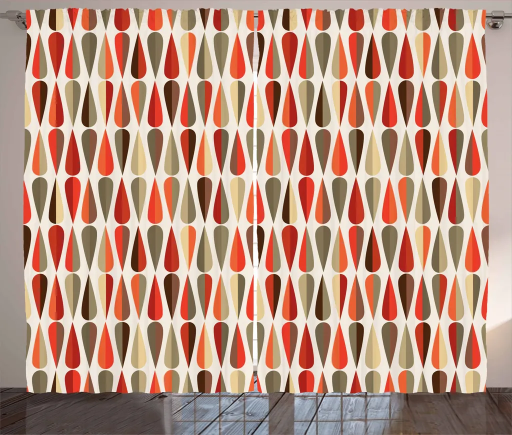 ABAKUHAUS Tenda Anni '70 Geometrica 280x245cm | Stile Retrò Rustico