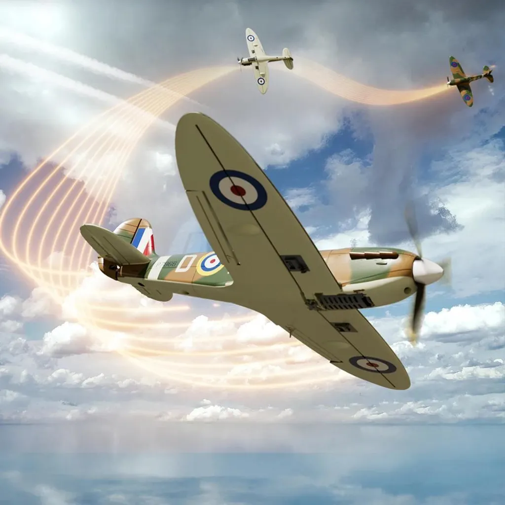 Avion Télécommandé Spitfire 4 Canaux - Modèle de Chasse RC en Mousse EPP - 3