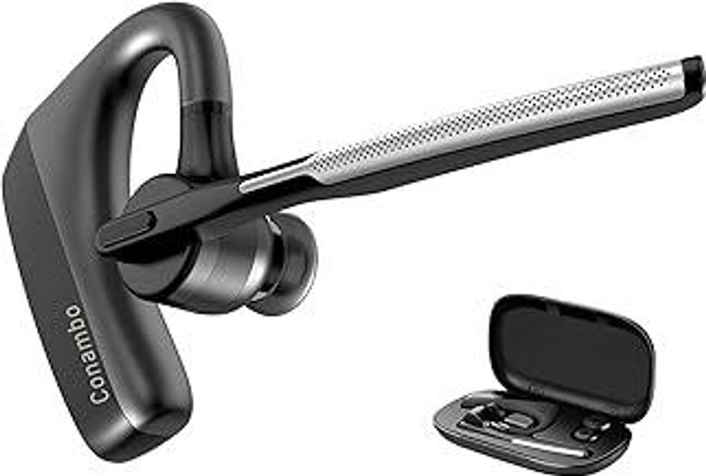 Conambo Headset Bluetooth V5.1 K18 kabelloser Ohrhörer mit CVC 8.0 und ENC Dual Mic Geräuschunterdrückung, Kopfhörer mit Mikrofon Mutefür Auto...