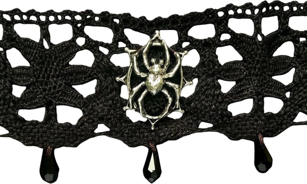 Spinnen Halskette ALCHEMY GOTHIC  P 349 Aracnathea Lace Produktbild 