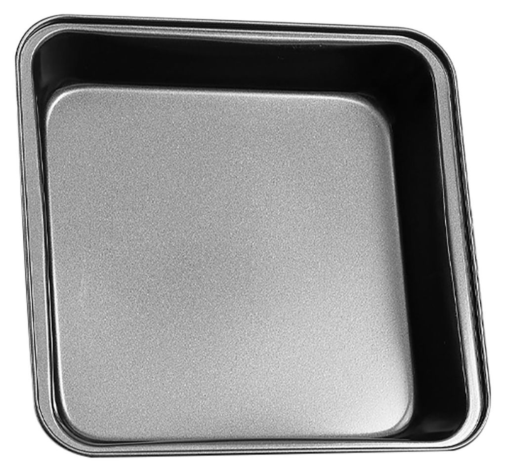 Quadratische Kuchenform aus Kohlenstoffstahl, antihaftbeschichtet, ideal zum Backen von Kuchen, Brownies und zum Braten. Hitzebeständig, leicht zu...