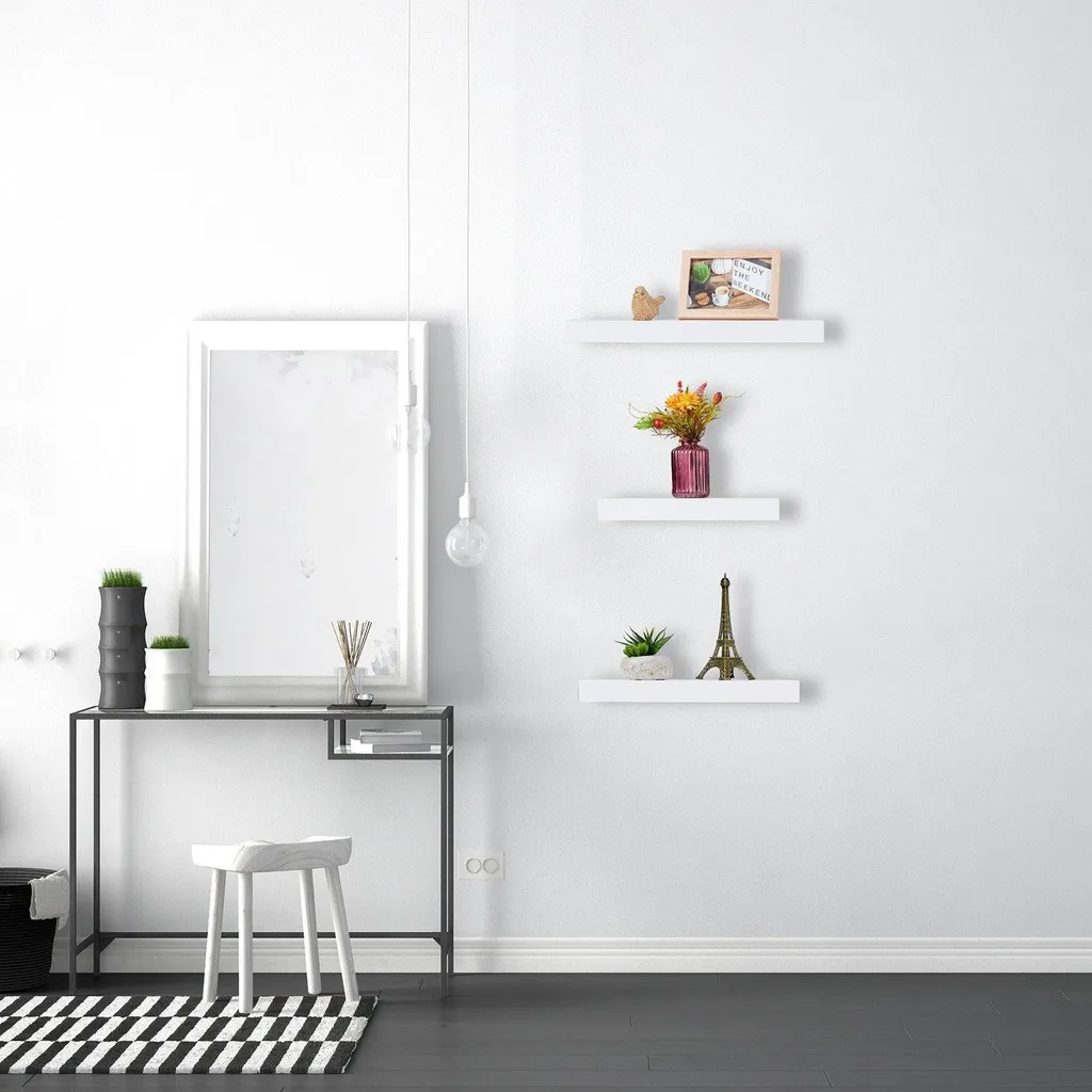 Étagères murales design en forme de U, ensemble de 3 modules de rangement