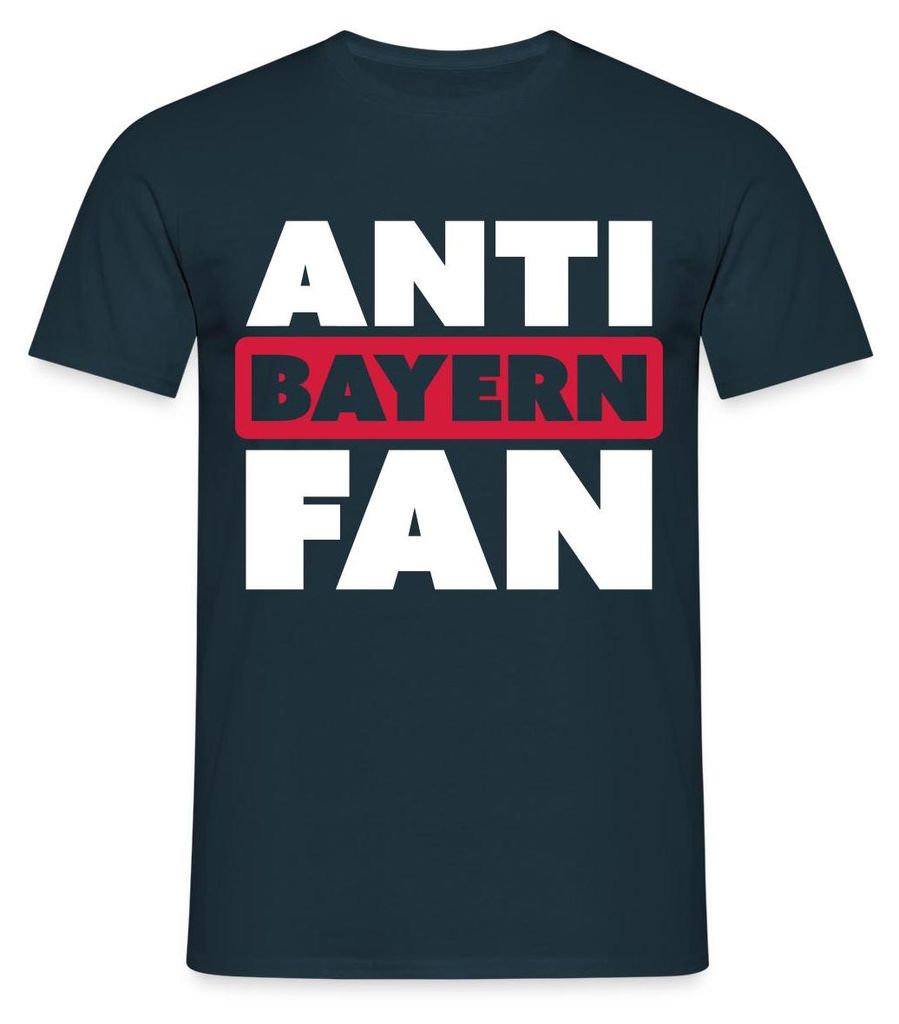 Spreadshirt Anti Bayern Fan Humor Statement Männer T-Shirt, S, Navy
