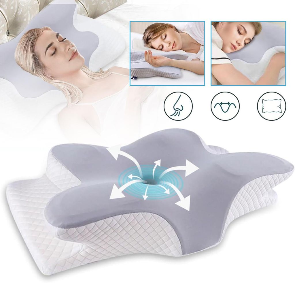 Memory Foam Nackenkissen Ergonomisch, Kopfkissen, Kühlend Produktbild 