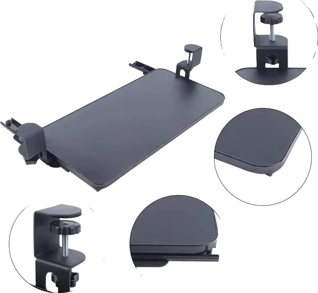 Support de clavier PC design fin noir réglable ergonomique pour bureau