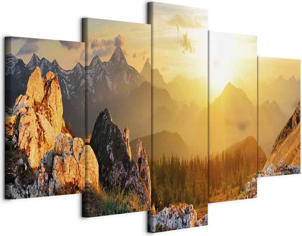Quadro Moderno Economico Saluto al Sole 100x50 cm - Stampa su TNT