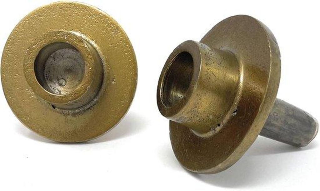 Famanu Kerzenhalter Set aus 2 für Weinflaschen – Antikes Design – Rohes Gold Aluminium