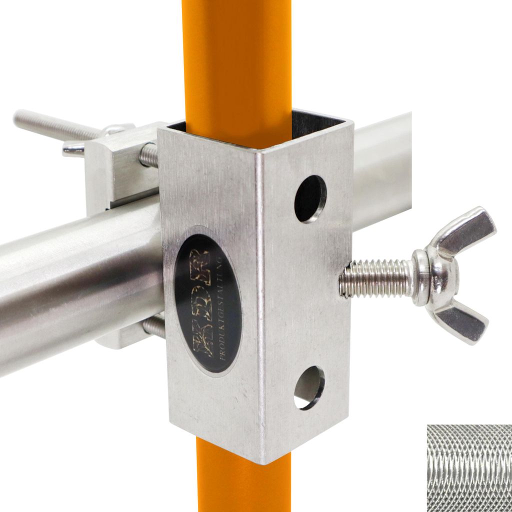 Porte-parasol en acier inoxydable pour balcons ronds et Image du produit 