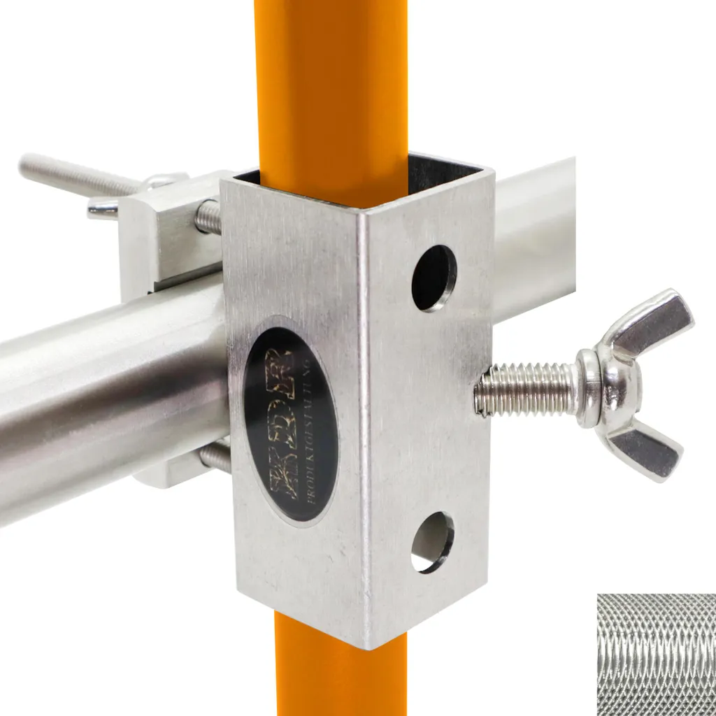 Support de parasol balcon en inox pour rambarde carrée ou circulaire