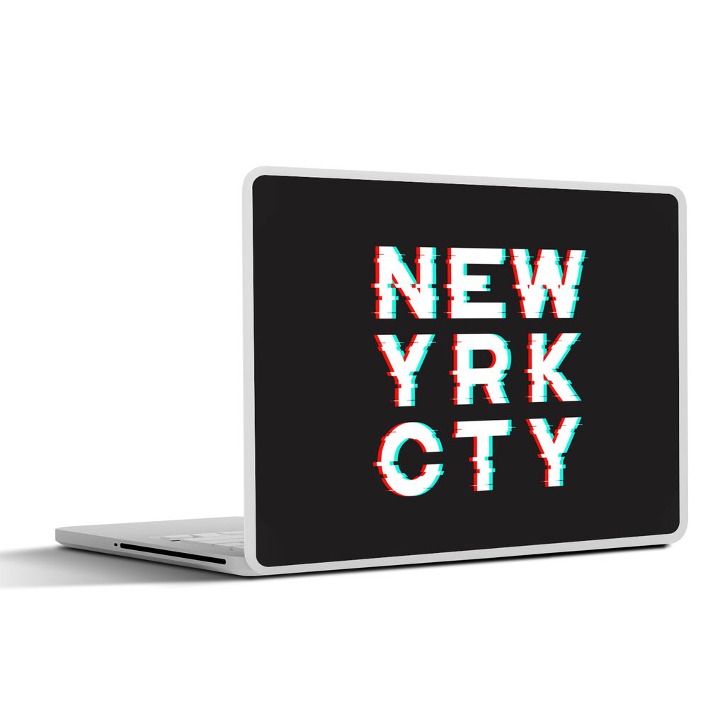 MuchoWow Laptop Aufkleber Sticker Cover New York - Stadt - Rot 40x30 cm - Laptop Dekoration - Selbstklebend