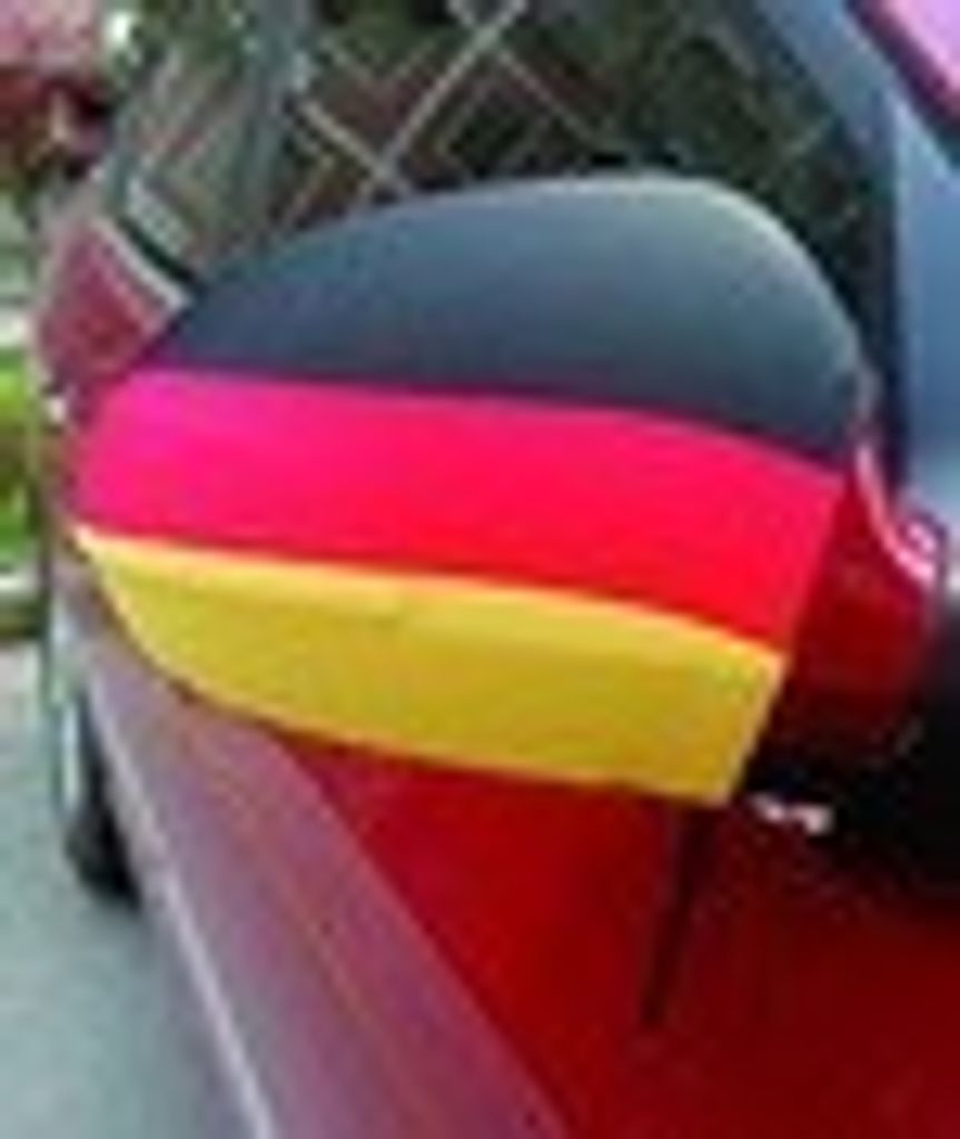 Fahne ''Deutschland'' für Auto-Außenspiegel, 35x32cm, Produktbild 