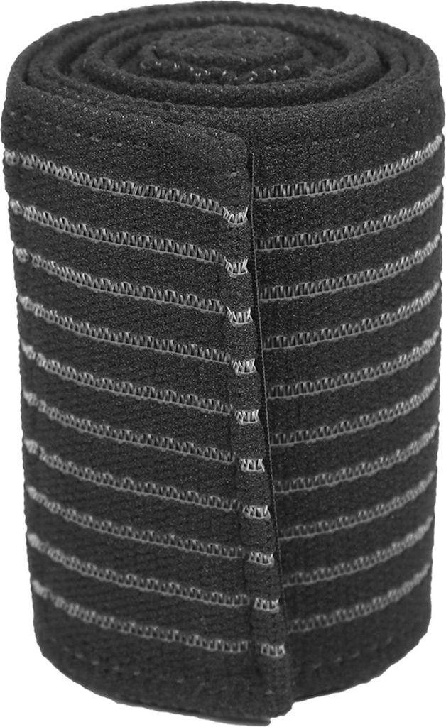 Outdoor-Laufsport Hohe elastische Bandage Anti-Verstauchung Kniestütze Schutzgurt (Schwarz)