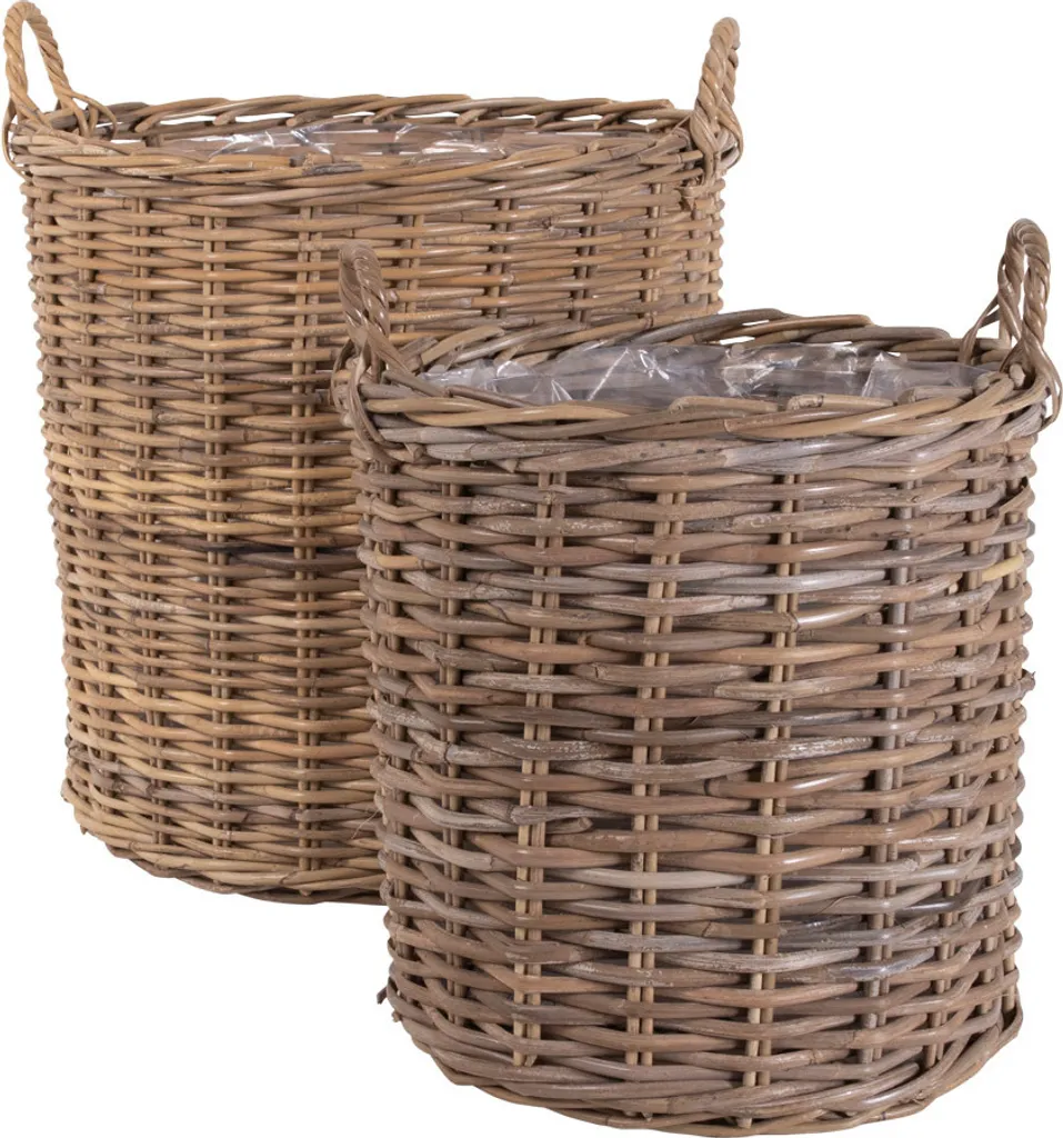 Paniers de Rangement en Kubu Inmara - Corbeilles Naturelles Lot de 2