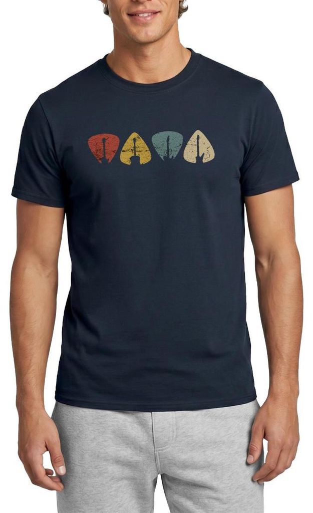 Spreadshirt Gitarre Geschenk Plektrum Männer T-Shirt, XL, Navy