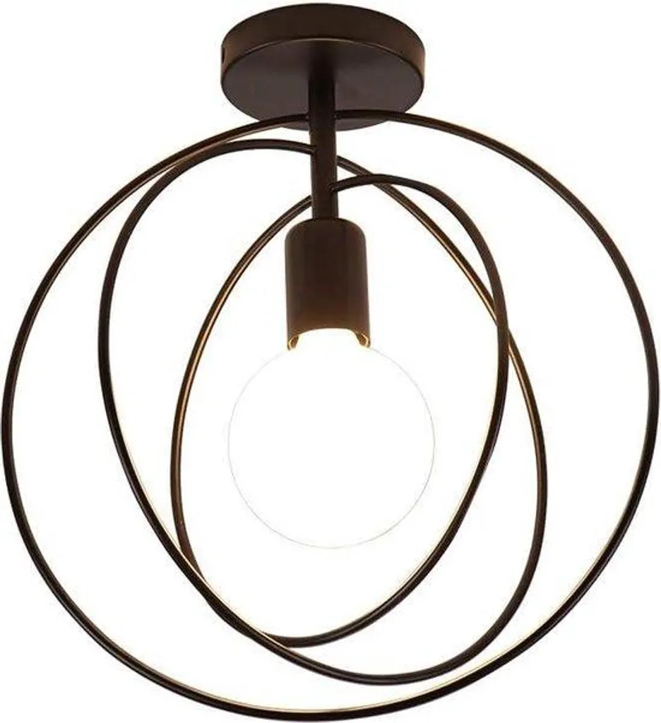 Luminaire de plafond orientable à 360° en Fer Noir Design Loft E27