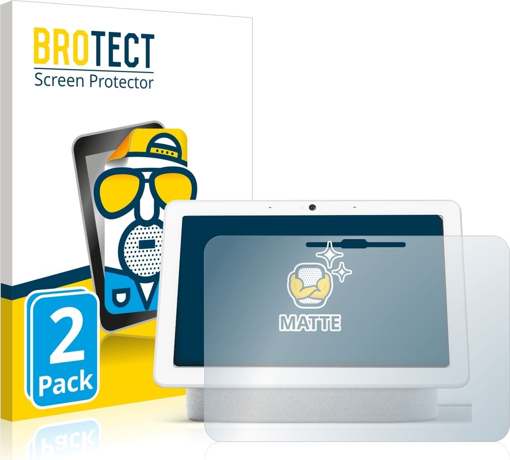 2x BROTECT Schutzfolie für Google Nest Hub Max Displayschutz Displayschutzfolie Folie Matt Entspiegelungsfolie