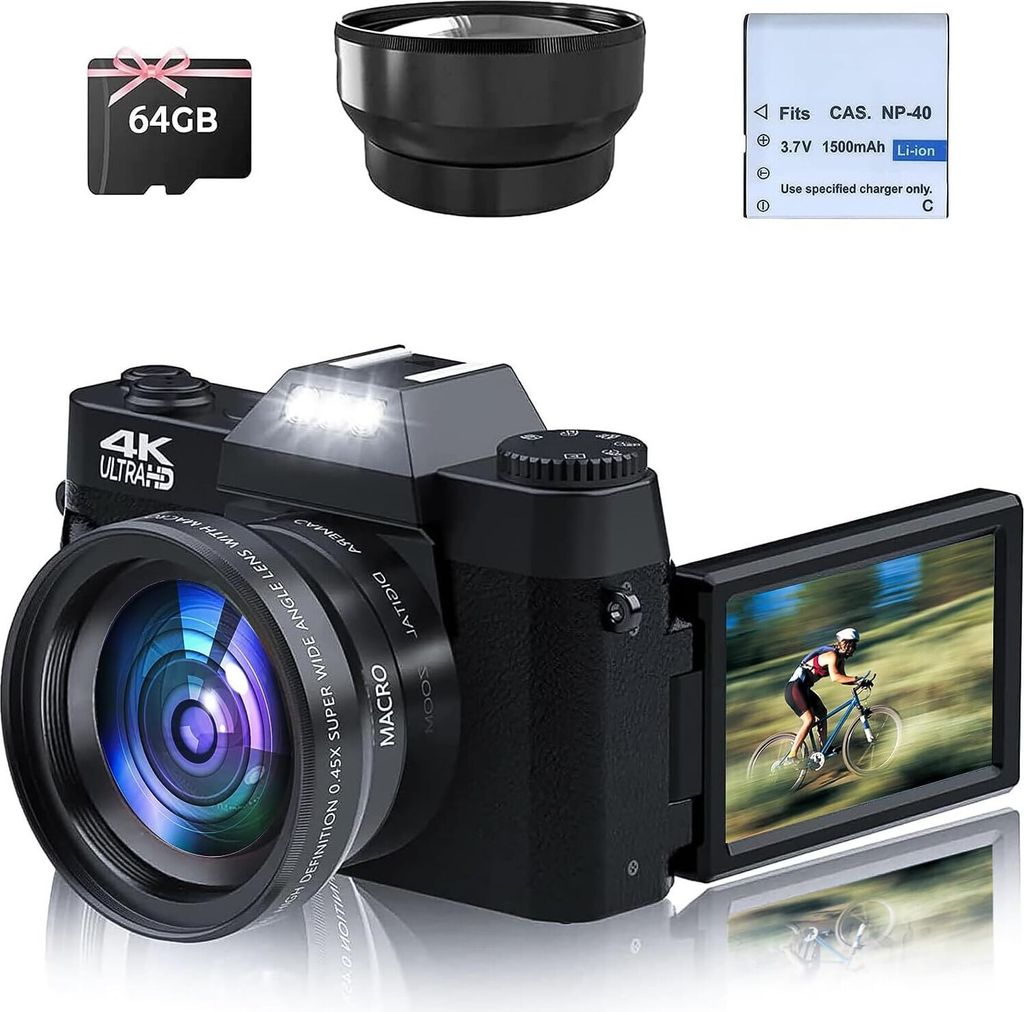 Fine Life Pro 48MP Digitalkamera, 4K Ultra HD, Produktbild 