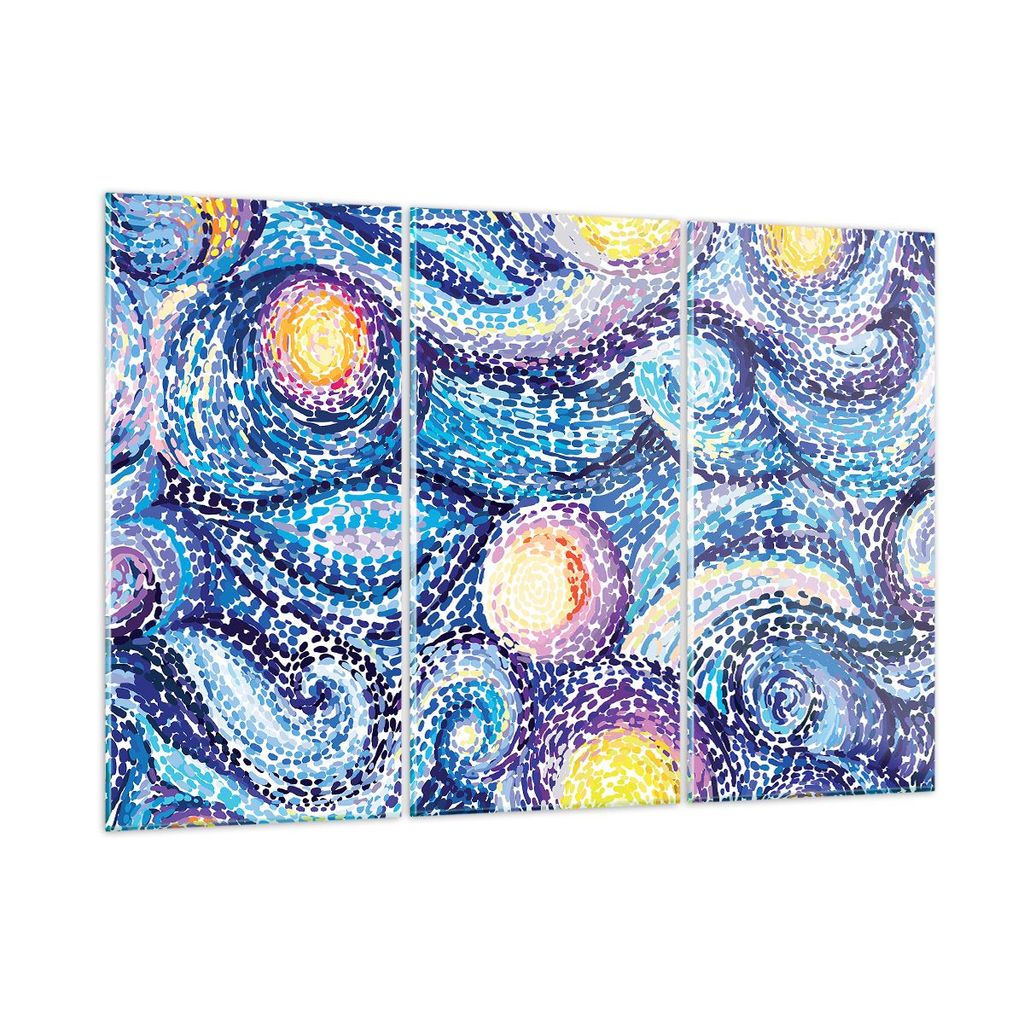 Bilder auf glas - Abstraktion modern - 165x110cm - Glasbilder - Wandbilder - Kunstdruck - zum Aufhängen bereit - Wanddekoration aus Glas - Glas Bi...