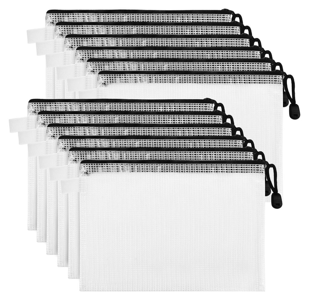 Belle Vous 12er Pack Klare Mesh Wasserdichte Tasche mit Produktbild 