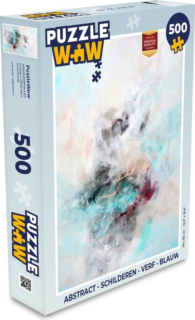 MuchoWow Puzzle 500 Teile Abstrakt - Malerei - Blau - Denken - Spiel - Toy