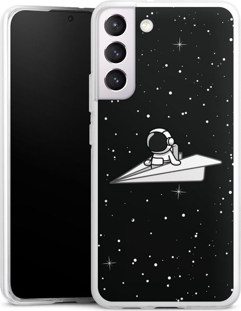 DeinDesign Handyhülle für Samsung Galaxy S22+ Silikon Hülle Case Smartphone Schutzhülle Astronaut Comic Papier