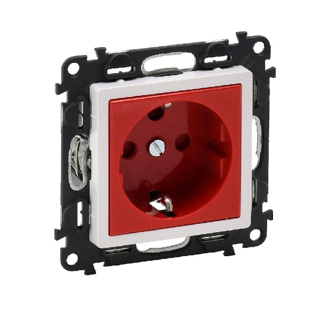 Kontaktieren Sie Shuko mit Manipulationsschutz - Rot