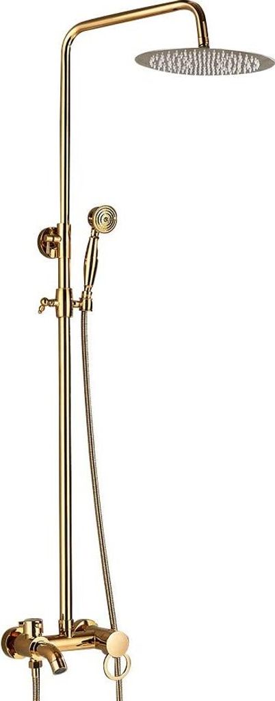 Duscharmaturset 20CM Duschsystem Handbrausekopf Duschpaneel Regenduschset Gold