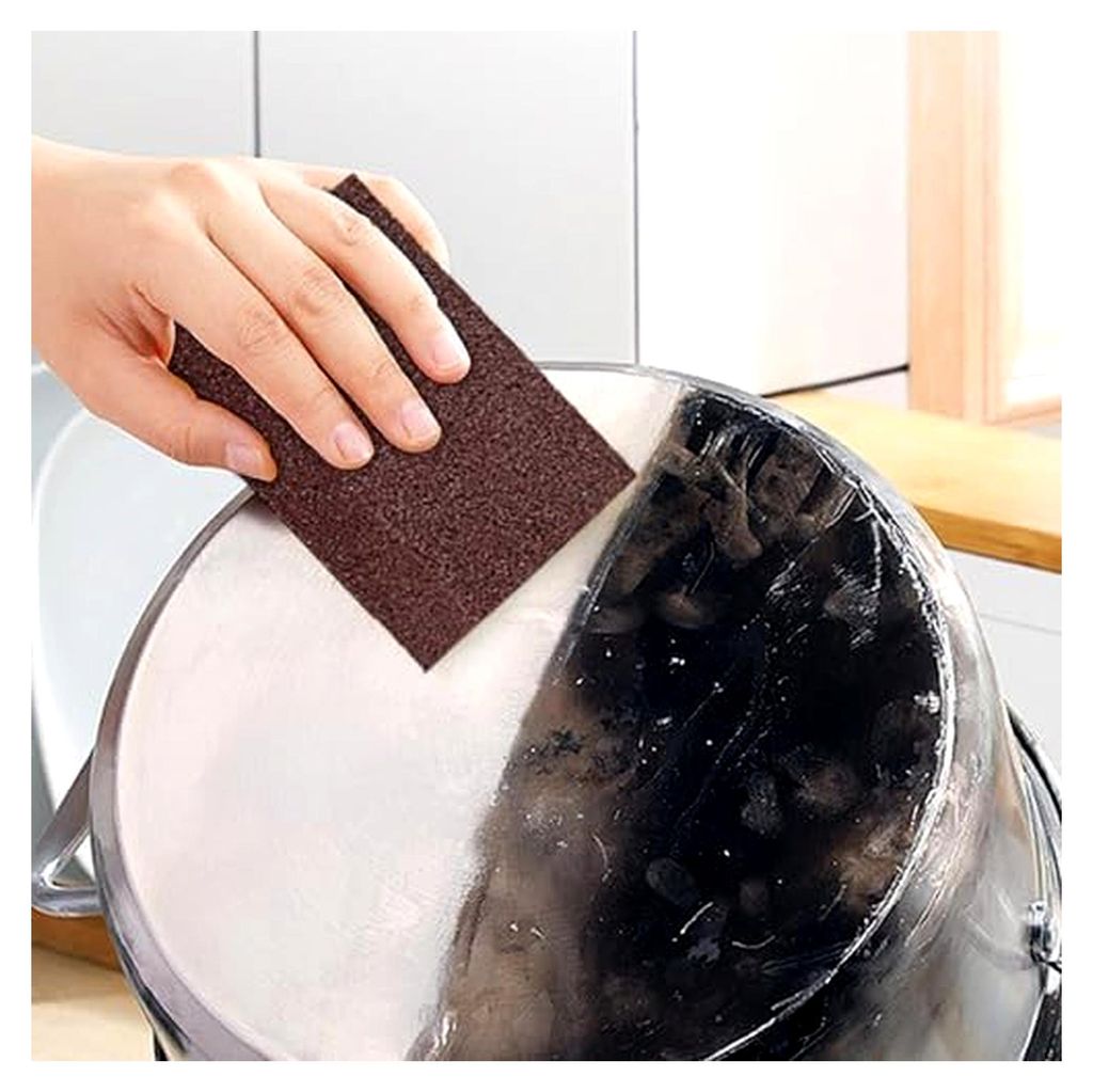 Nano Carborundum Peeling-Schwämme im 4er-Pack | Vierseitige Reinigungsschwämme für hartnäckige Rostentfernung und Edelstahlpflege