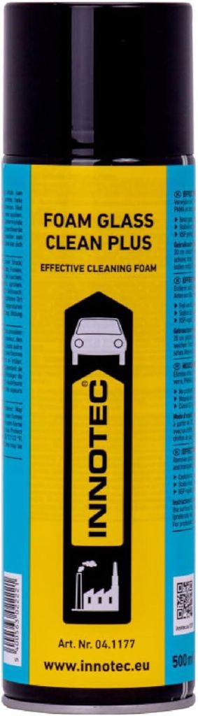 Innotec Foam Glass Clean Plus - Lebensmitteltauglicher Glasreiniger - Schlierenfrei, hinterlässt keinerlei Rückstände - Entfernt hartnäckigen S...