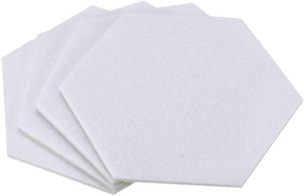 Weiße hexagonale Unterlegscheiben 4er Pack