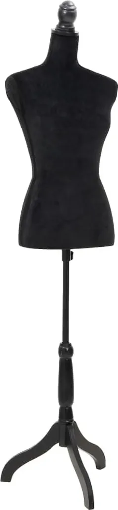 Mannequin de couture buste femme noir torse pour vitrine de magasin