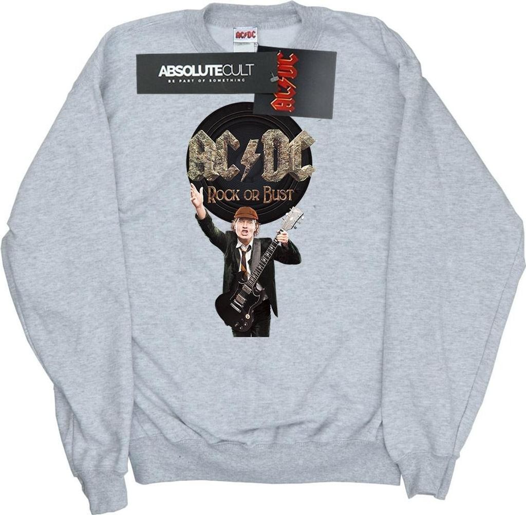 AC/DC - "Rock Or Bust" Sweatshirt für Mädchen BI3205 (152-158) (Grau)