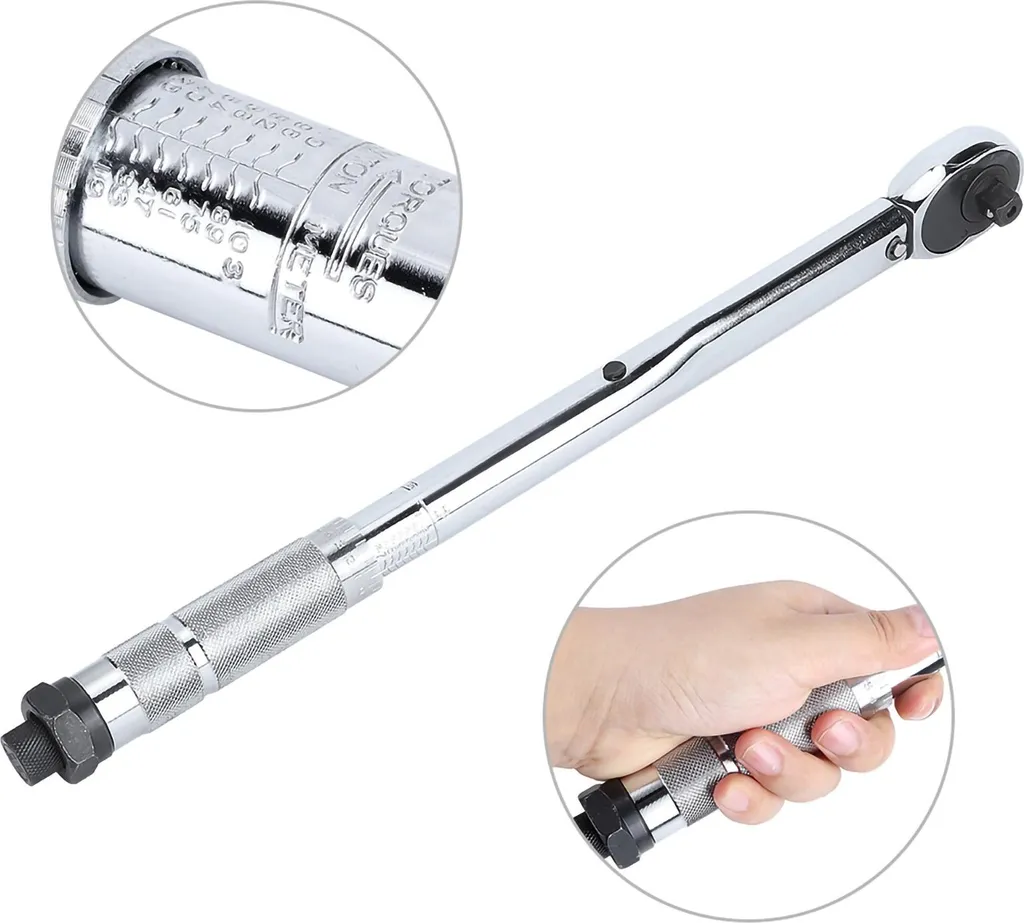 Clé à cliquet dynamométrique 3/8 pouce avec coffret d'accessoires auto - 3
