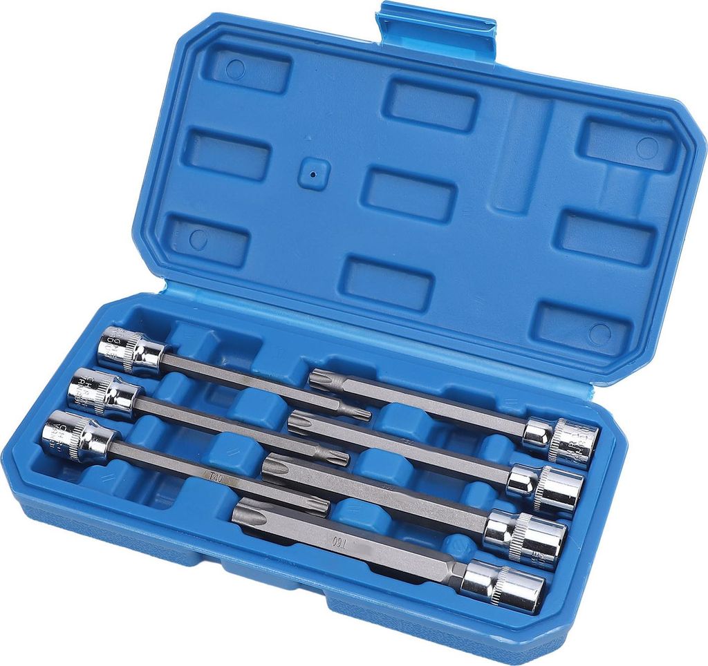 7 Stück 3/8 Zoll Drive Extra Long Star Bit Socket Set T25 bis T60 110mm Länge Hohe Härte für Kfz-Reparatur