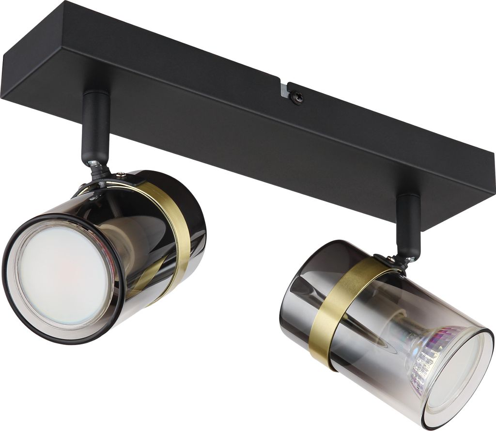 Globo Trabby GU10 Strahler 2-fach 8W Schwarz Matt, Metall Produktbild 