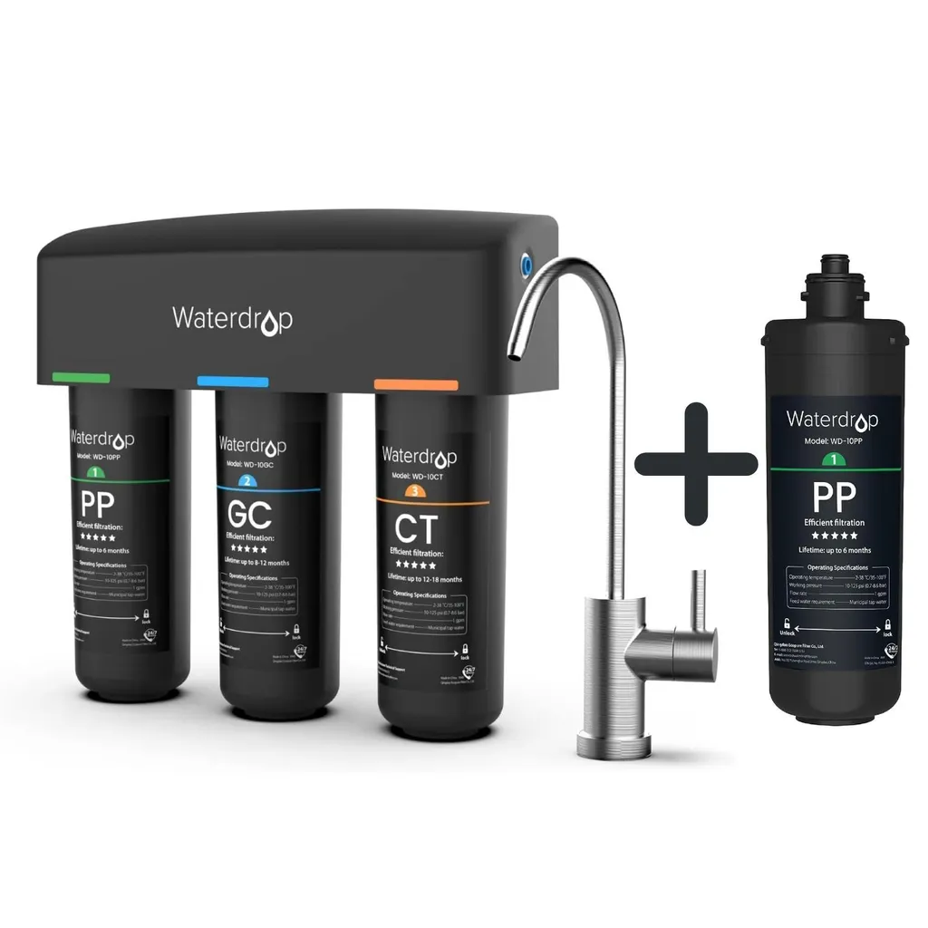 Sistema Filtrazione Acqua Waterdrop TSB + Filtro 10PP Omaggio