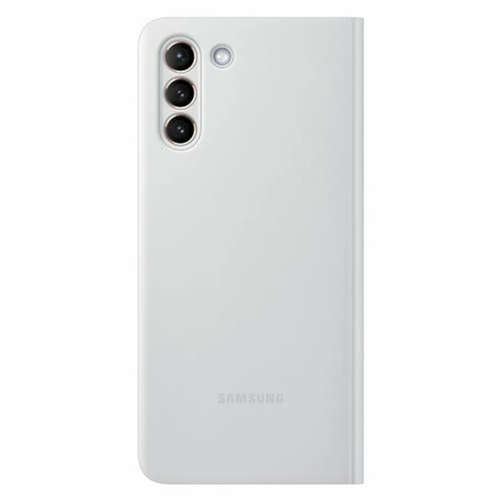 Coque Galaxy S21+ avec rabat intelligent Smart Clear View Gris Clair - 6