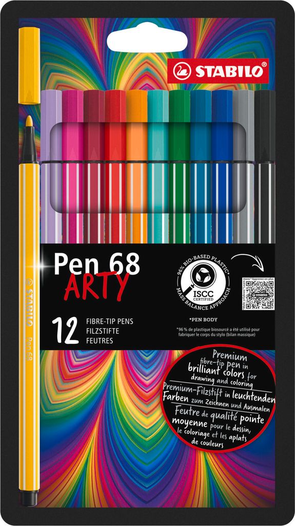STABILO Premium-Filzstift -  Pen 68 - ARTY - 12er Pack - 12 Produktbild 