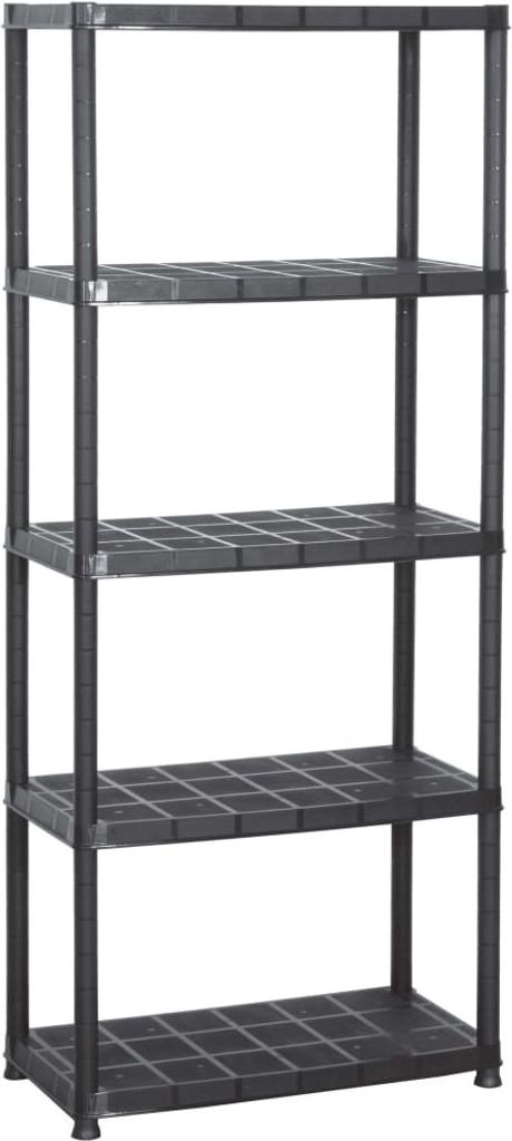 vidaXL Úložný regál 5-patrový černý 71x38x170 cm Plastový Obrázek produktu 