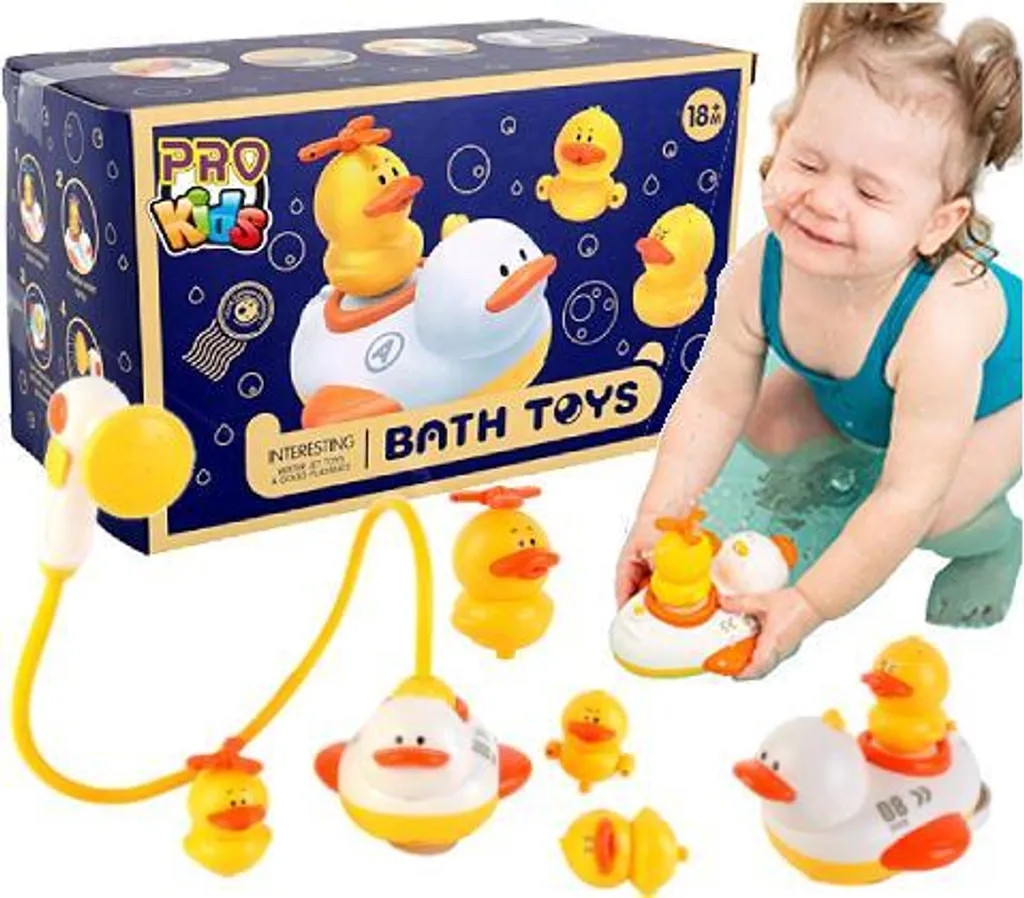 Accessoire de bain pour amuser bébé 817DY - Canard jaune interactif