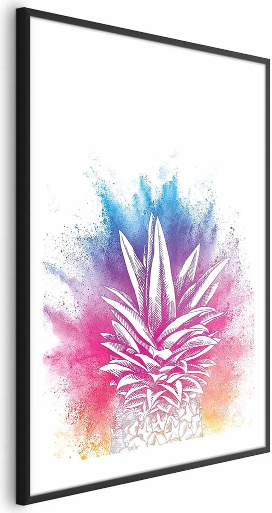 Poster Ananas 60x90 cm Cornice Nera - Il Must-Have per la tua Casa