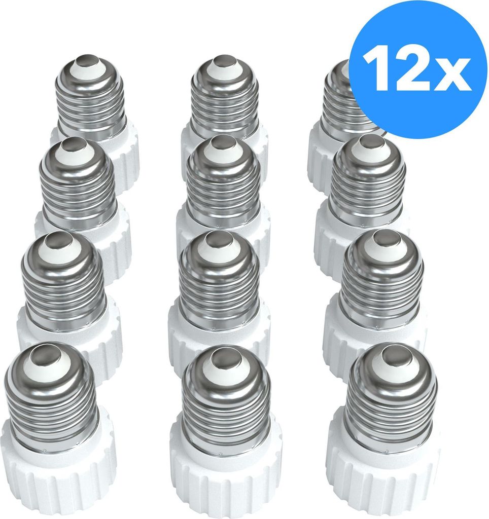 EAZY CASE 12x Lampensockel Adapter (E27->GU10) - Konverter E27 Fassung auf GU10 Lampenadapter, für LED-/Halogen- und Energiesparlampen Sockeladapt...