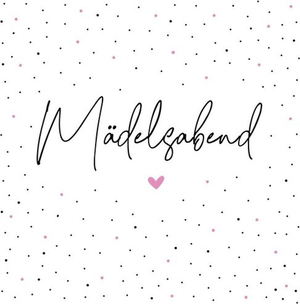 Servietten Mädelsabend weiß 33 x 33 cm 20 Stück