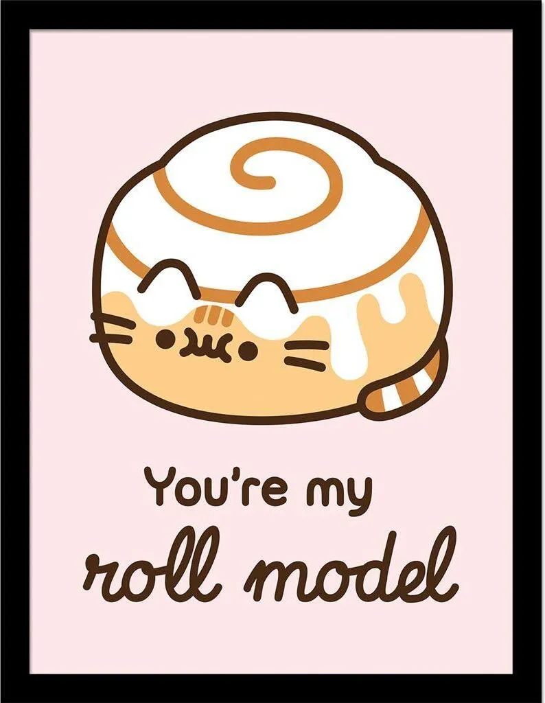 Poster Pusheen Tu es mon modèle PM11158 Encadré 40x30 cm Rose Officiel